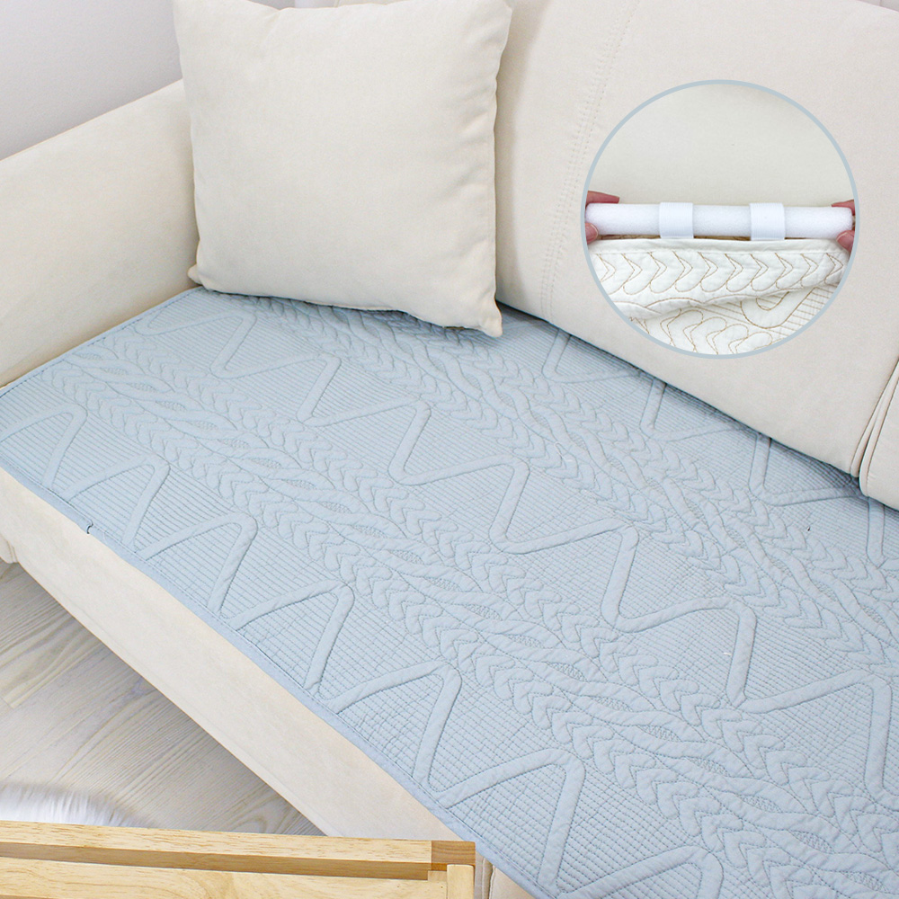 퀼팅 순면 논슬립 쇼파패드 누빔 흙 돌 넓은 돌쇼파토퍼 소파커버 단품 3인용 65x180