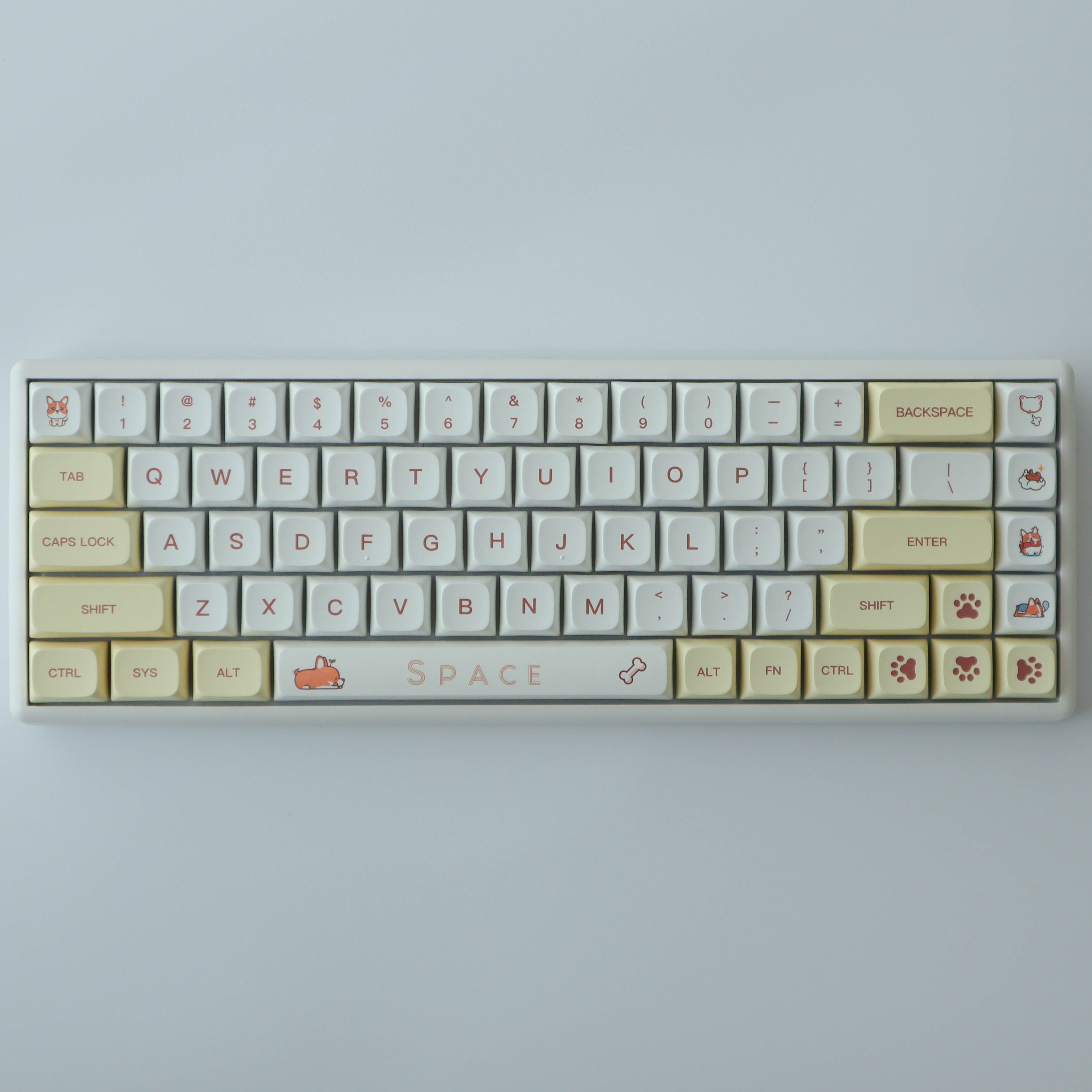 옐로우 코기 키캡 XDA PBT 기계식 키보드 키캡 - 상세 이미지 5