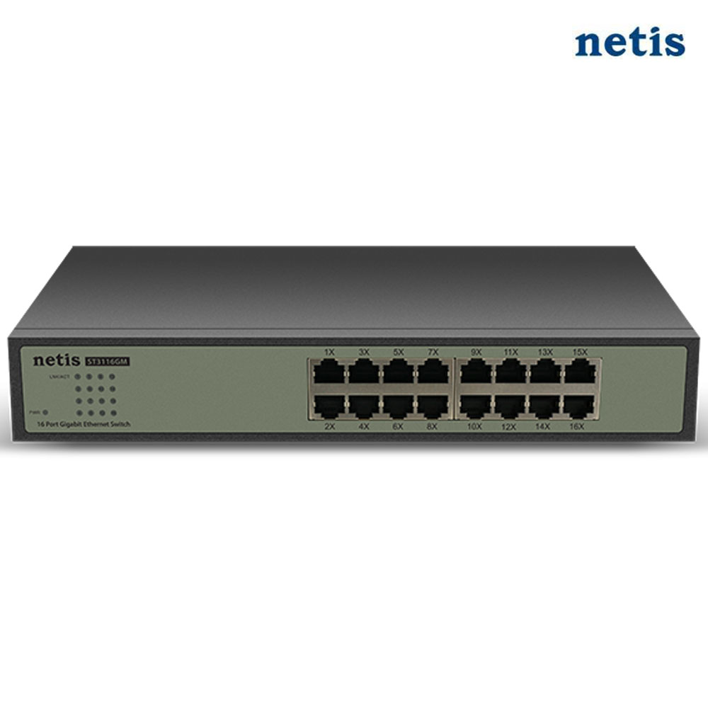 네티스 ST3116GM 16포트 스위칭허브 기가 LAN 1000Mbps 스위치허브 3년 A/S CL - 상품 이미지