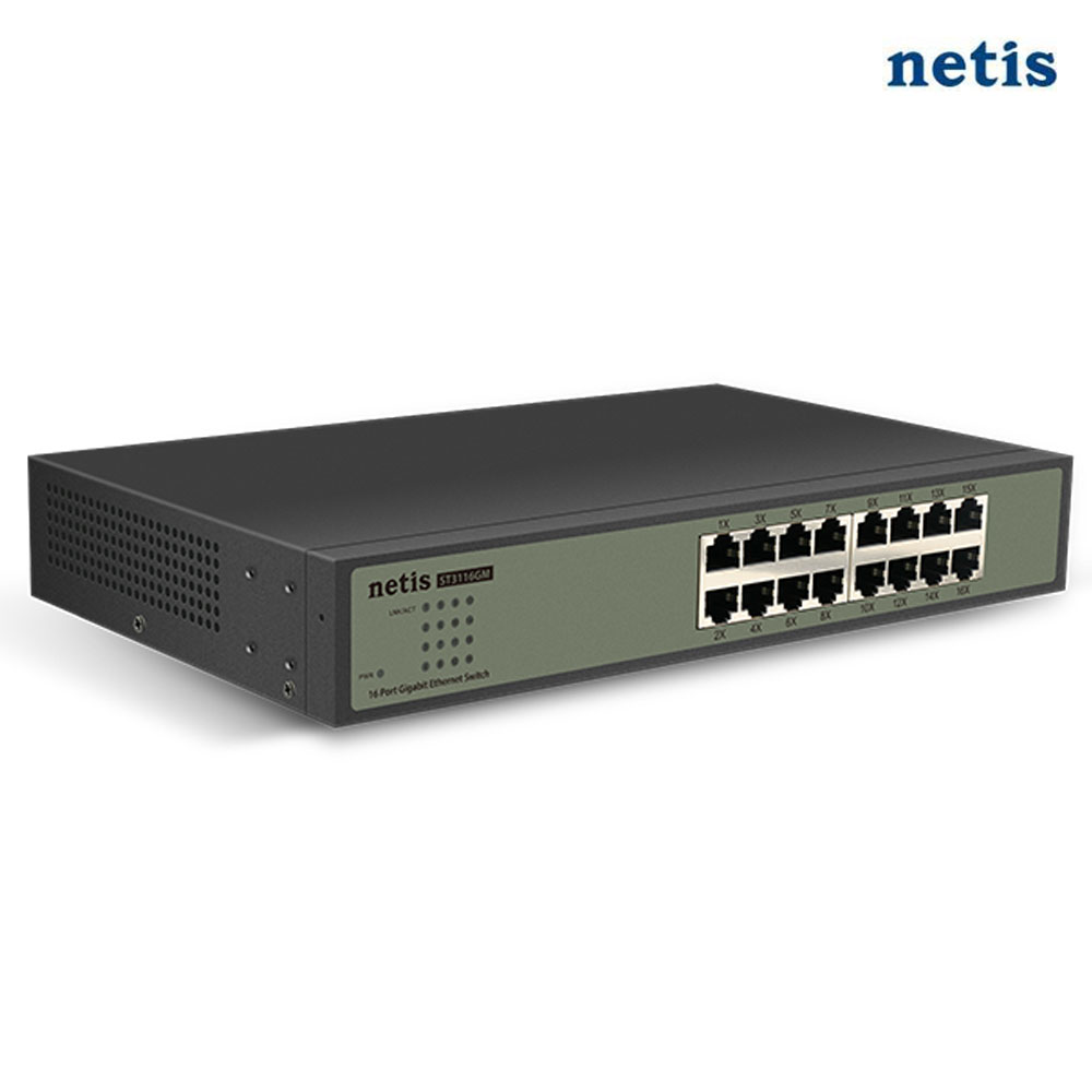 네티스 ST3116GM 16포트 스위칭허브 기가 LAN 1000Mbps 스위치허브 3년 A/S CL - 상세 이미지 2