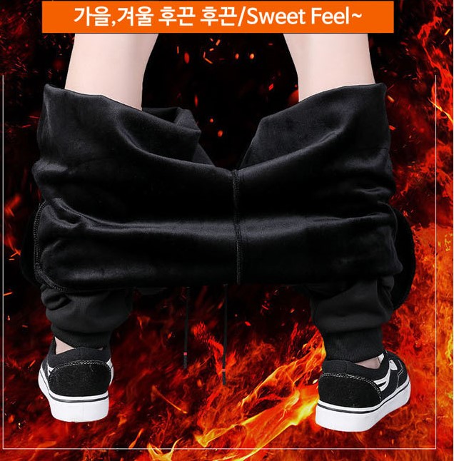 가을 러닝복 겨욱 런닝복 기모 방한 트레이닝복 바지 짐웨어 팬츠 츄리닝 조깅 운동복 - 상세 이미지 2