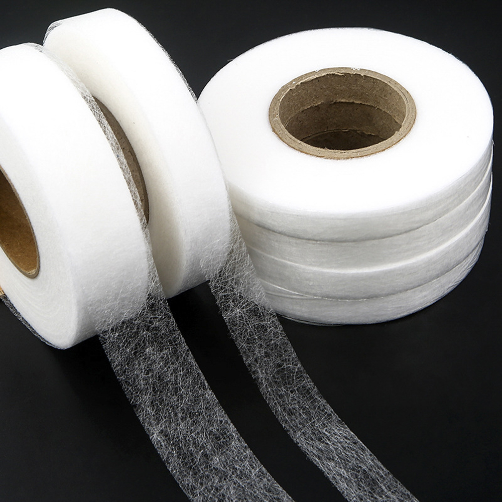 수선테이프 60m 원단 옷 바지 양면 안감 기장 끝단 다림질 접착 의류 리폼 제작 DIY 대용량 - 상품 이미지