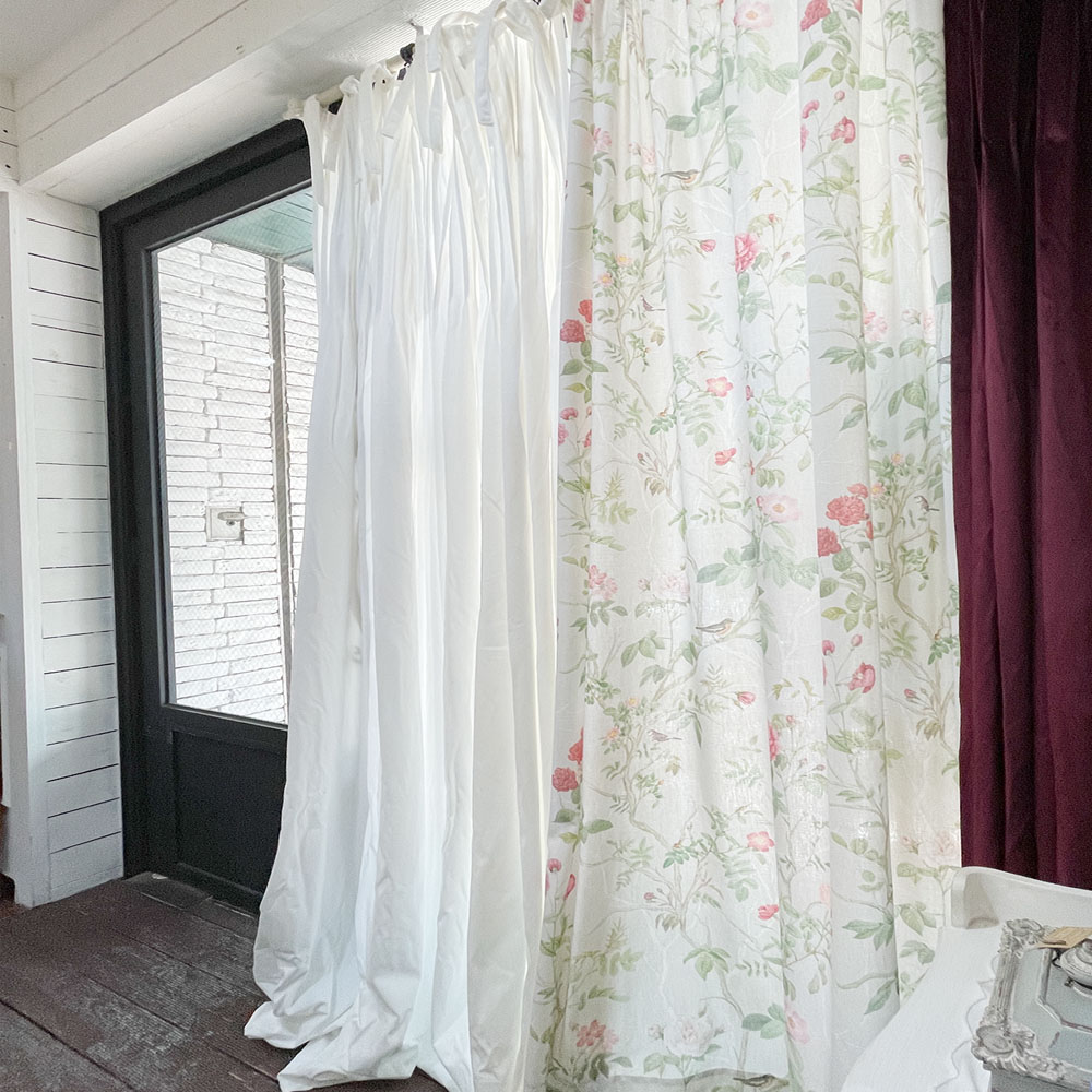 벨벳 주름 거실커튼 암막 방한 커튼