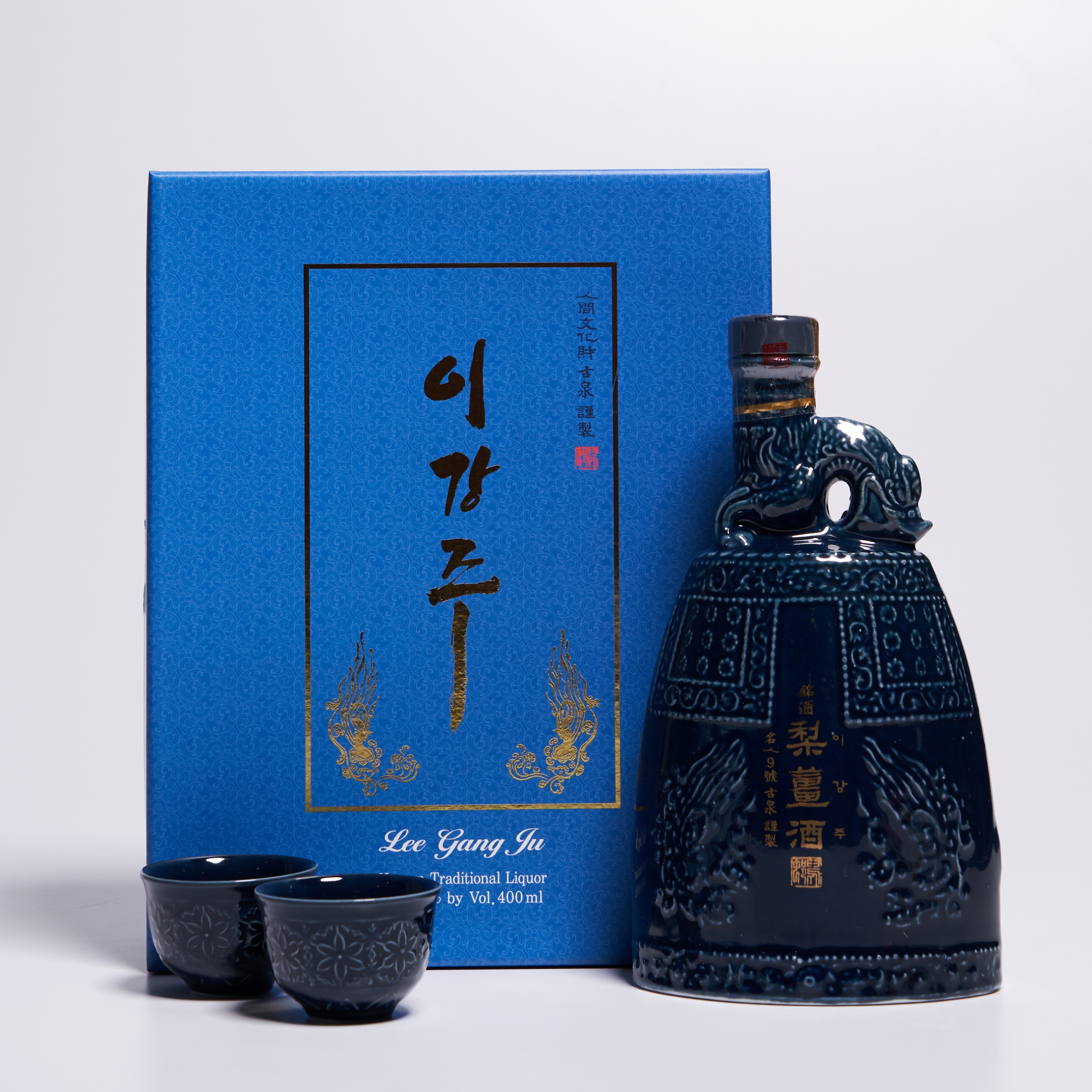 이강주 특1호 25도 400ml(전용잔, 쇼핑백 포함) 전주 선물세트 명절 도자기 - 메인 이미지