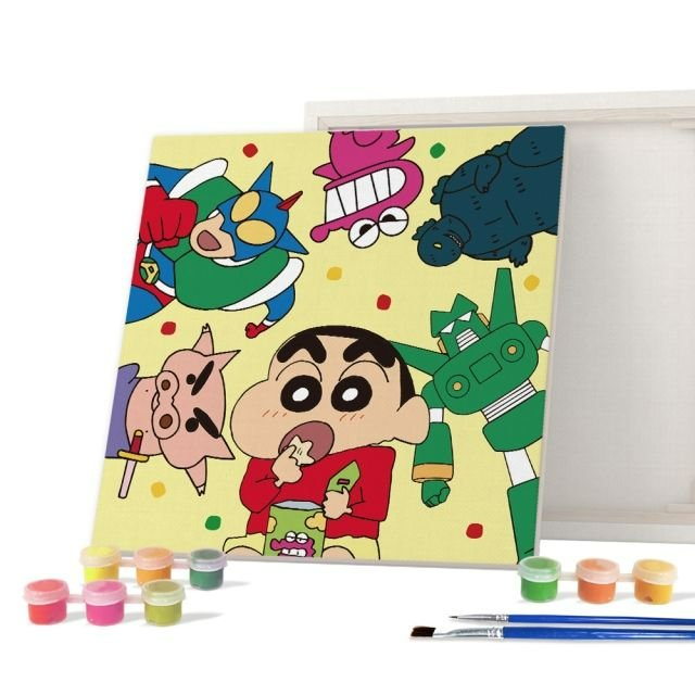 짱구와 장난감 친구들 25x25_ 유화 그림 그리기 DIY 세트