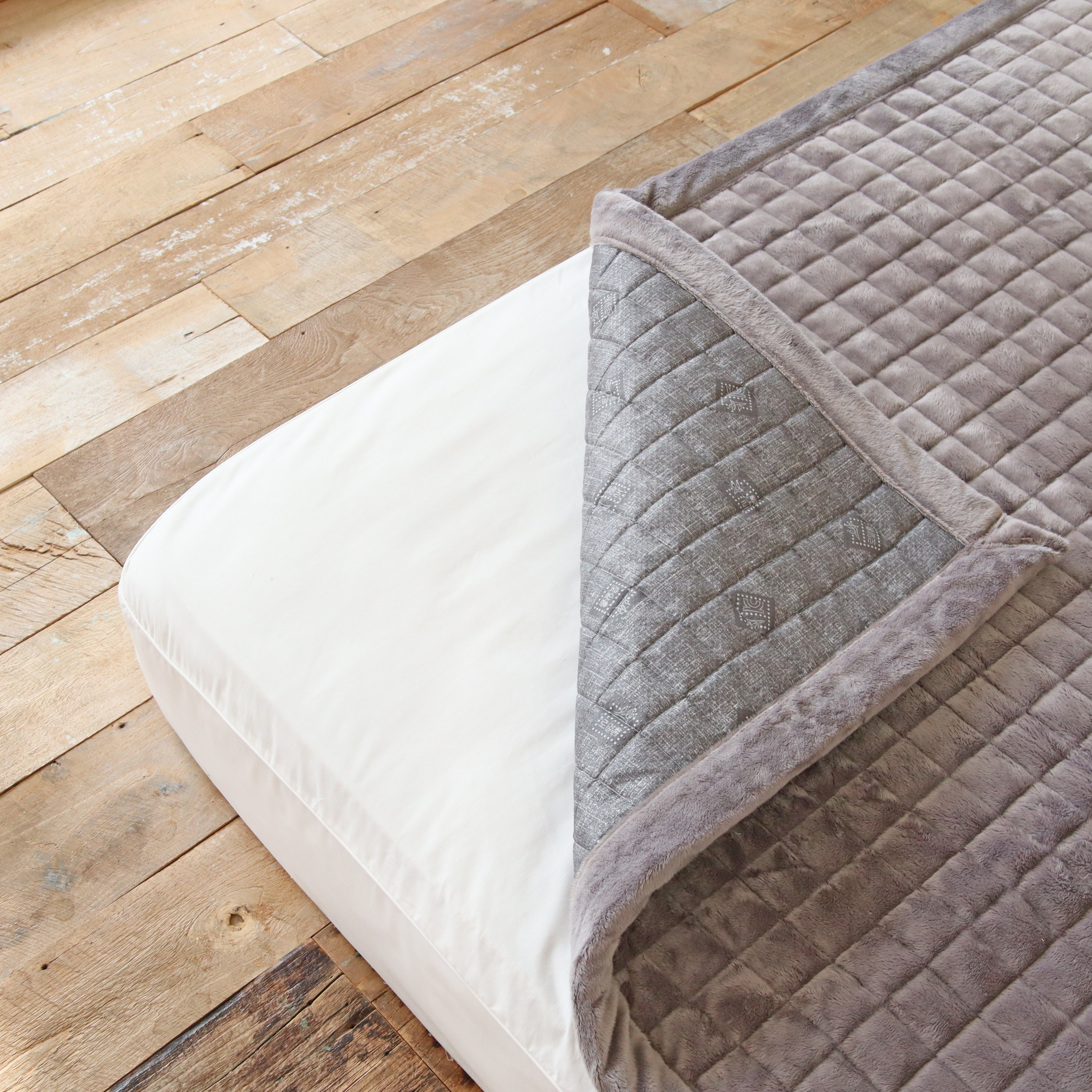 그래핀 자가발열 극세사 기절 겨울 미끄럼방지 고정밴드 침대 패드 SS