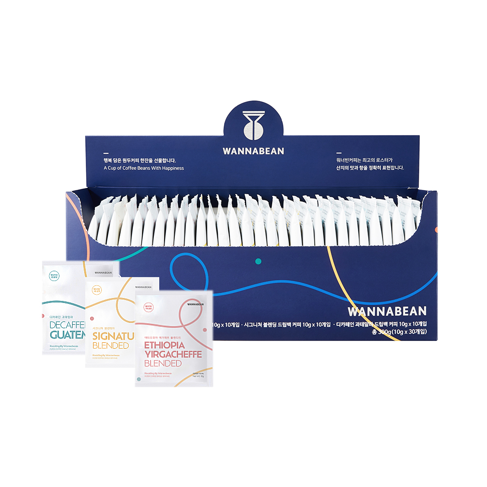 워너빈 데일리스페셜 드립백 원두커피 3종패키지 10gx30개입 고소한 맛있는 핸드드립 콩