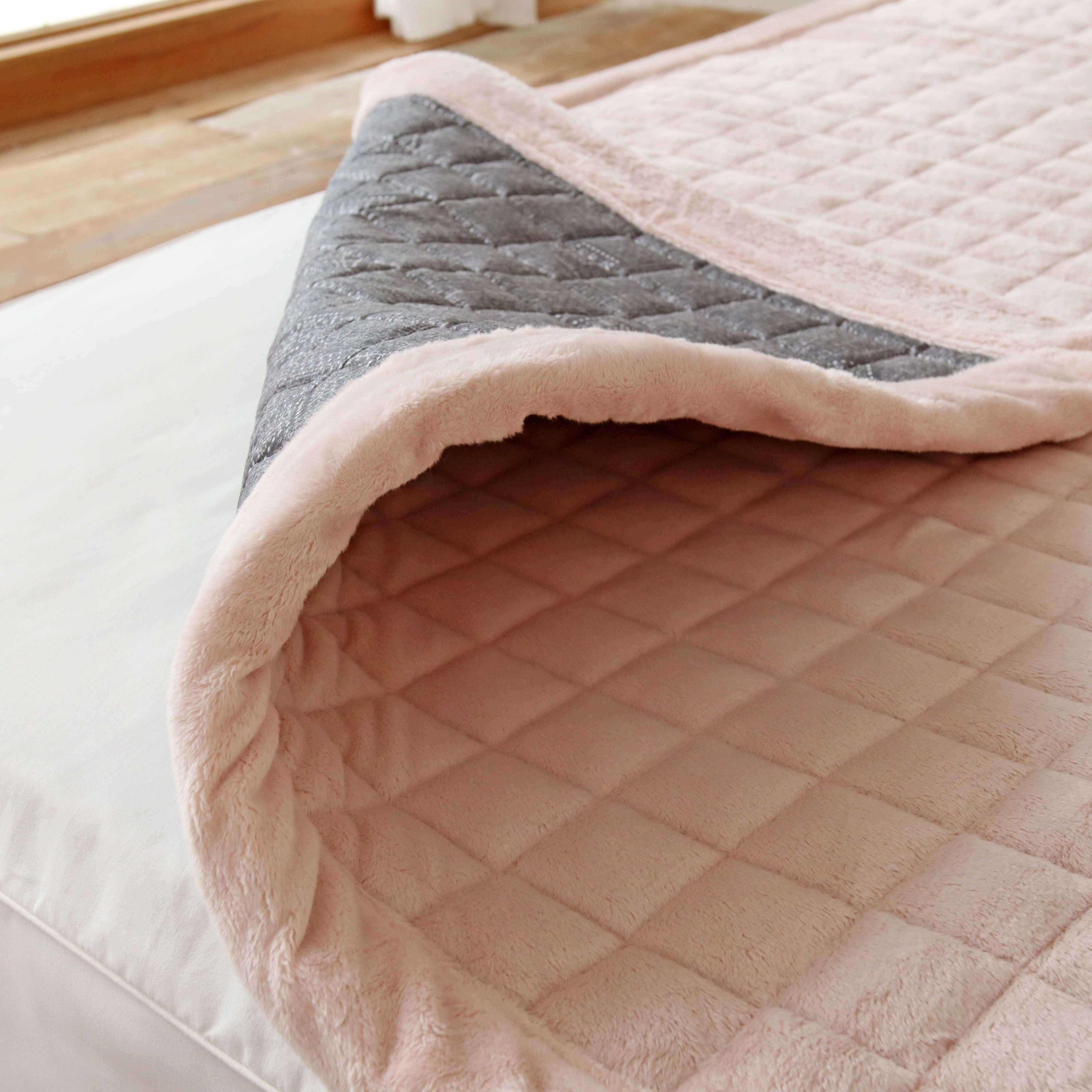 그래핀 자가발열 극세사 기절 겨울 미끄럼방지 고정밴드 침대 패드 SS