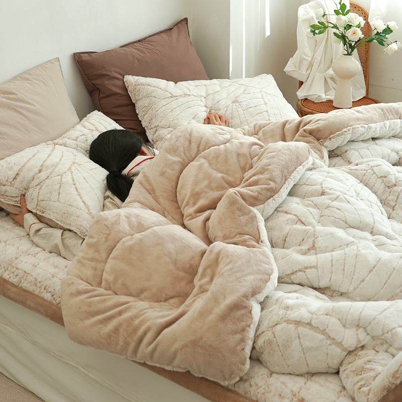 [에이트룸]두꺼운 프리미엄 라셀 10미리 겨울 극세사 이불 SS