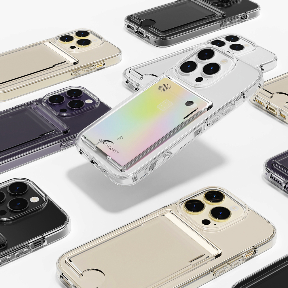 아이엠듀 변색방지 카드수납 케이스 2장 투명, 아이폰13