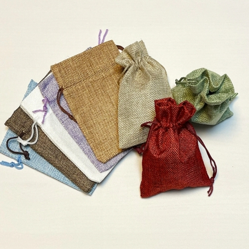 10x14cm 린넨 주머니 파우치 악세사리 방향제 부직포 화장품 보석 소품 보관 가방백 복주머니 - 상품 이미지