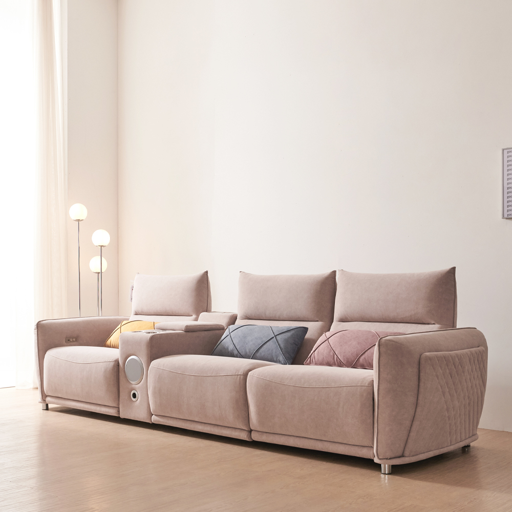 서광퍼니처 보리스 조야 블루투스 홈바 4인 전동 리클라이너 소파 sk