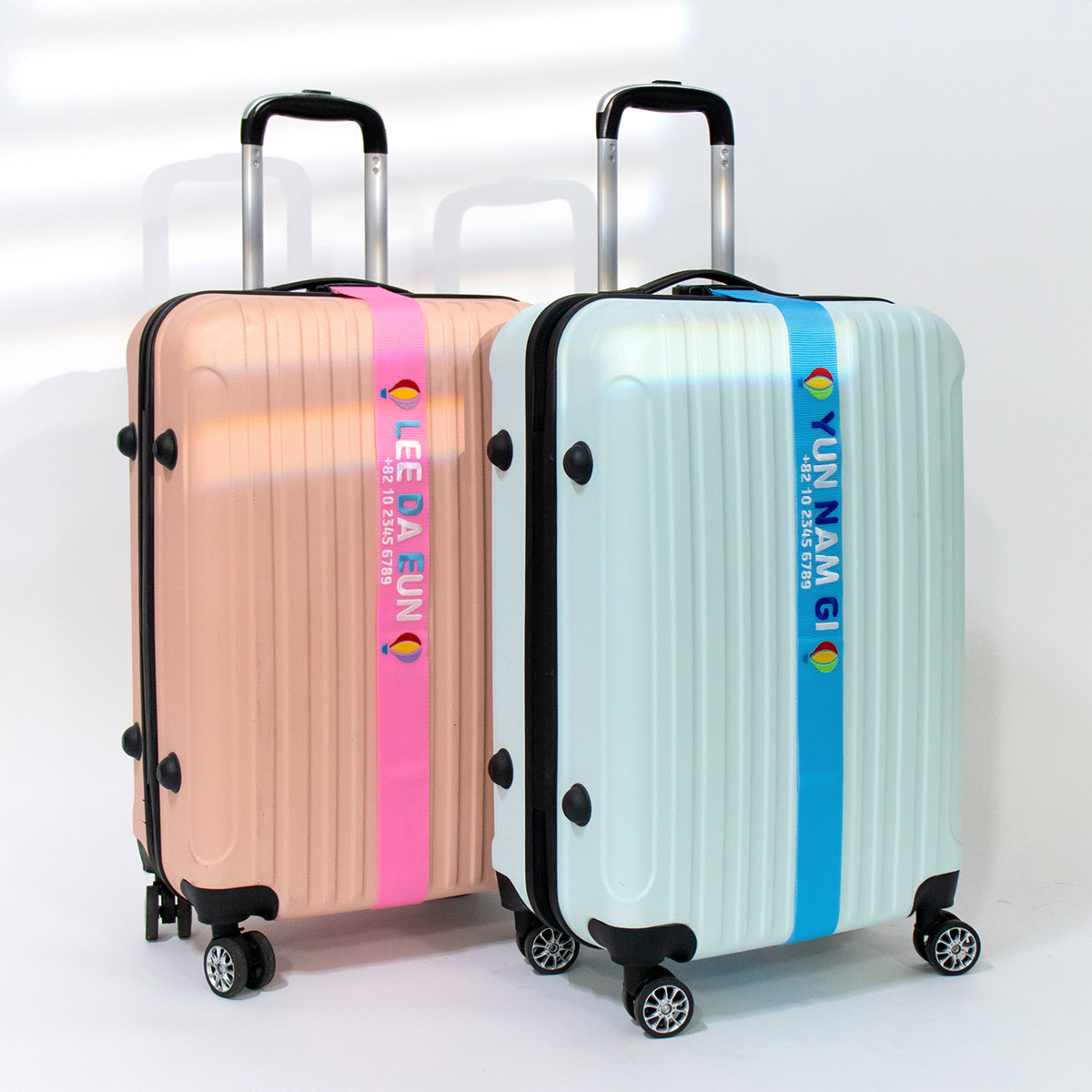 자수 캐리어벨트 밴드 끈 잠금장치 캐리어 벨트 제작 - 상품 이미지