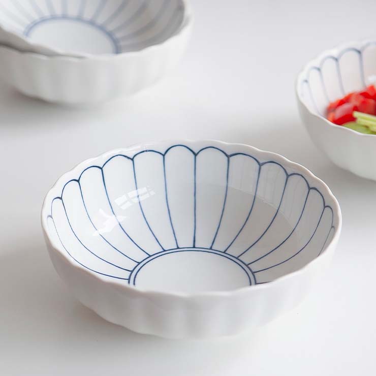 니코트 데이지 비빔기 온면기 탕기 떡국 덮밥그릇 세트 4P MADE IN JAPAN