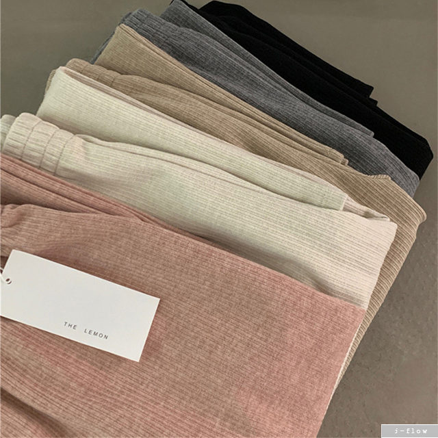 스콘 골지 벨로아 밴딩 와이드 니트 팬츠 4col 가을 겨울 코듀로이 따뜻 제이플로우 제품 이미지