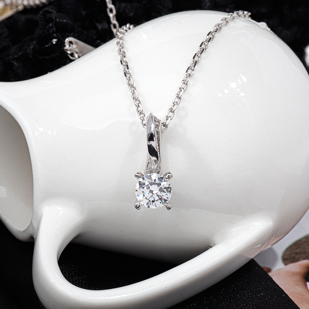 5부 다이아 목걸이 천연 우신 G VVS1 GIA 샤인 키스미 프로포즈 결혼 기념일 선물 - 상품 이미지