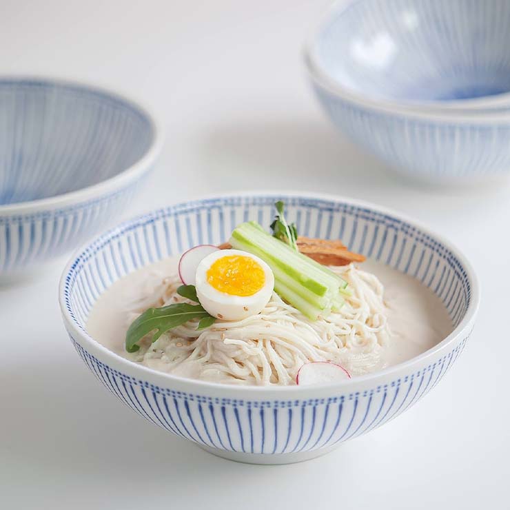 니코트 아오이 비빔기 온면기 탕기 떡국 덮밥그릇 세트 4P MADE IN JAPAN