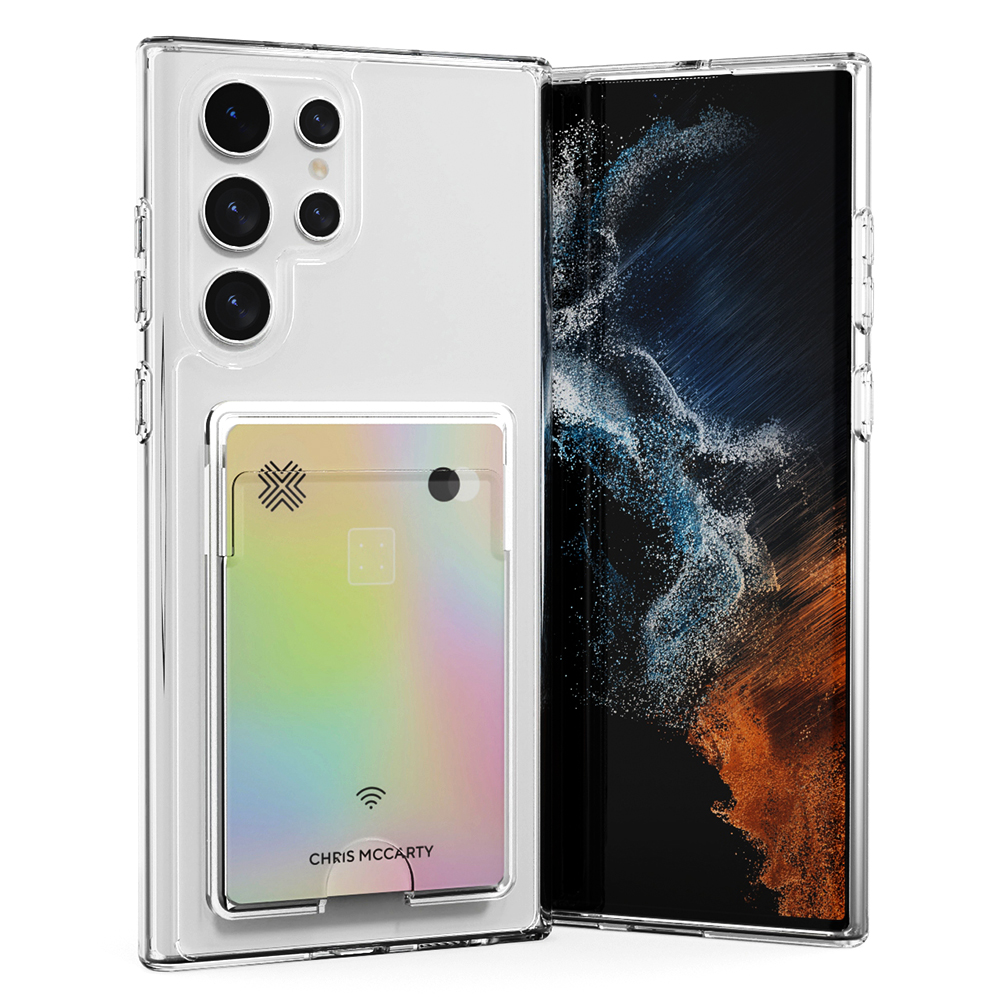 변색방지 카드 케이스 2장 수납 슬림 생폰 투명, 갤럭시S22 울트라