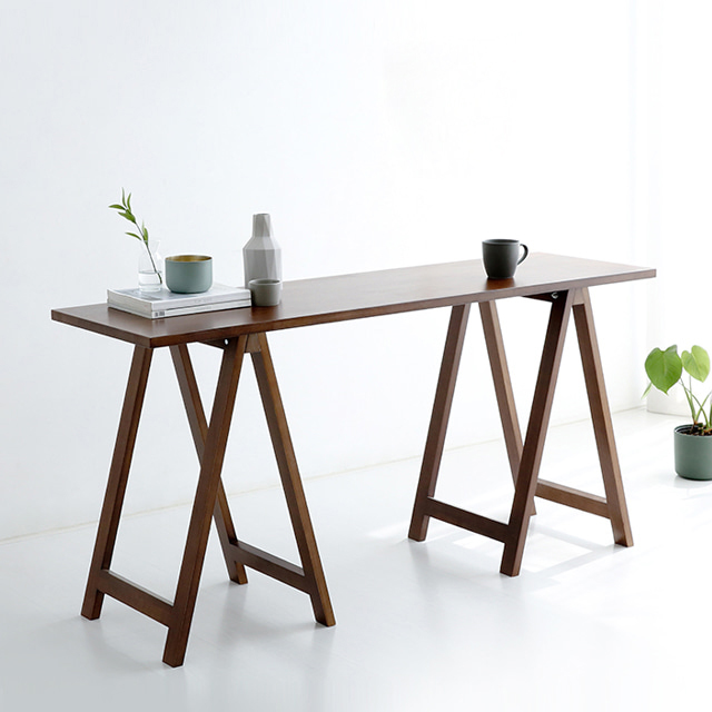 SOSO 원목콘솔테이블 160x45 고무나무 브라운 3269.8441
