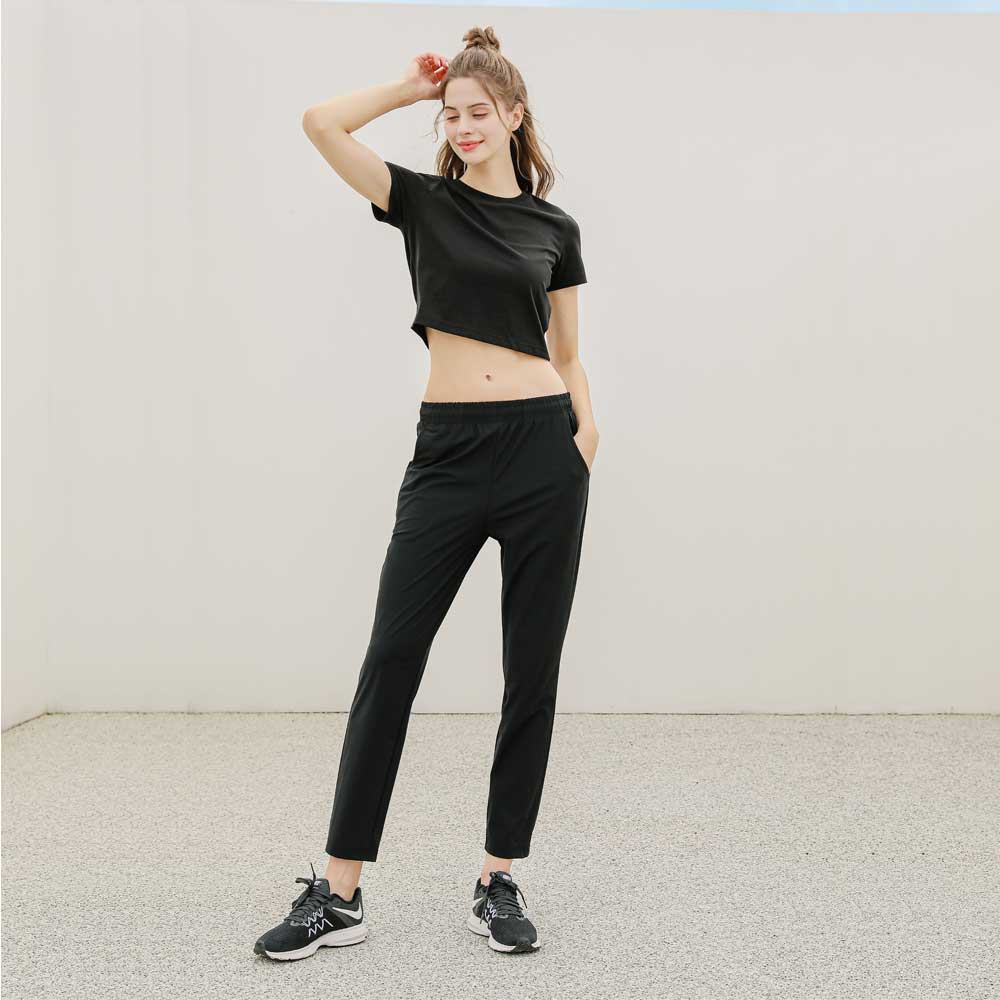 AIR 쿨 트리코트 여성 스판 밴딩 슬랙스 바지 - 상품 이미지