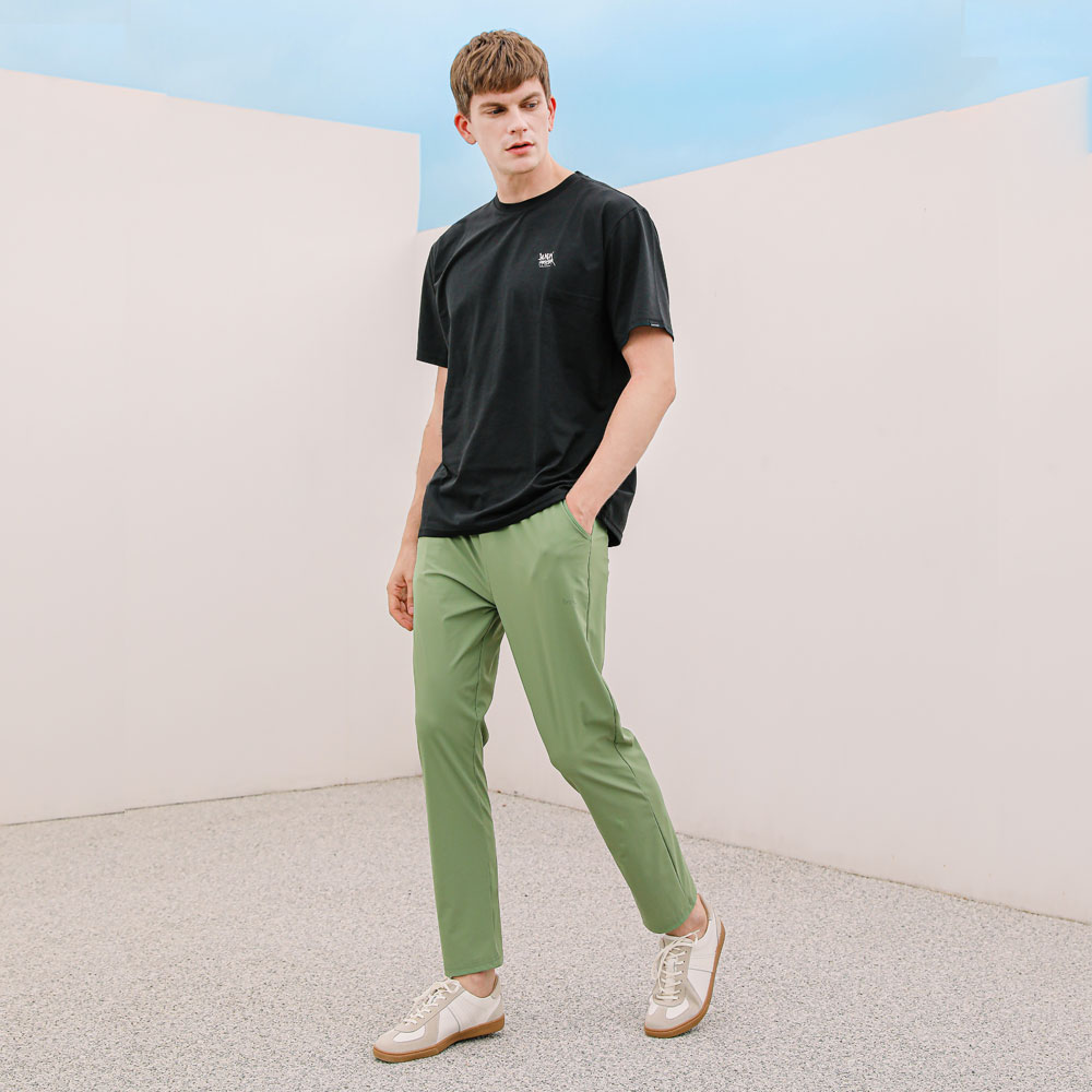 AIR 쿨 트리코트 남자 스판 밴딩 슬랙스 바지 - 상세 이미지 3