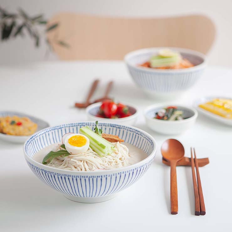 니코트 아오이 비빔기 온면기 탕기 떡국 덮밥그릇 세트 4P MADE IN JAPAN - 상세 이미지 4
