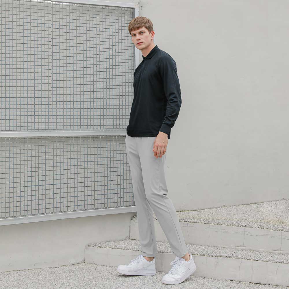 AIR 쿨 트리코트 남자 스판 밴딩 슬랙스 바지 - 상세 이미지 2