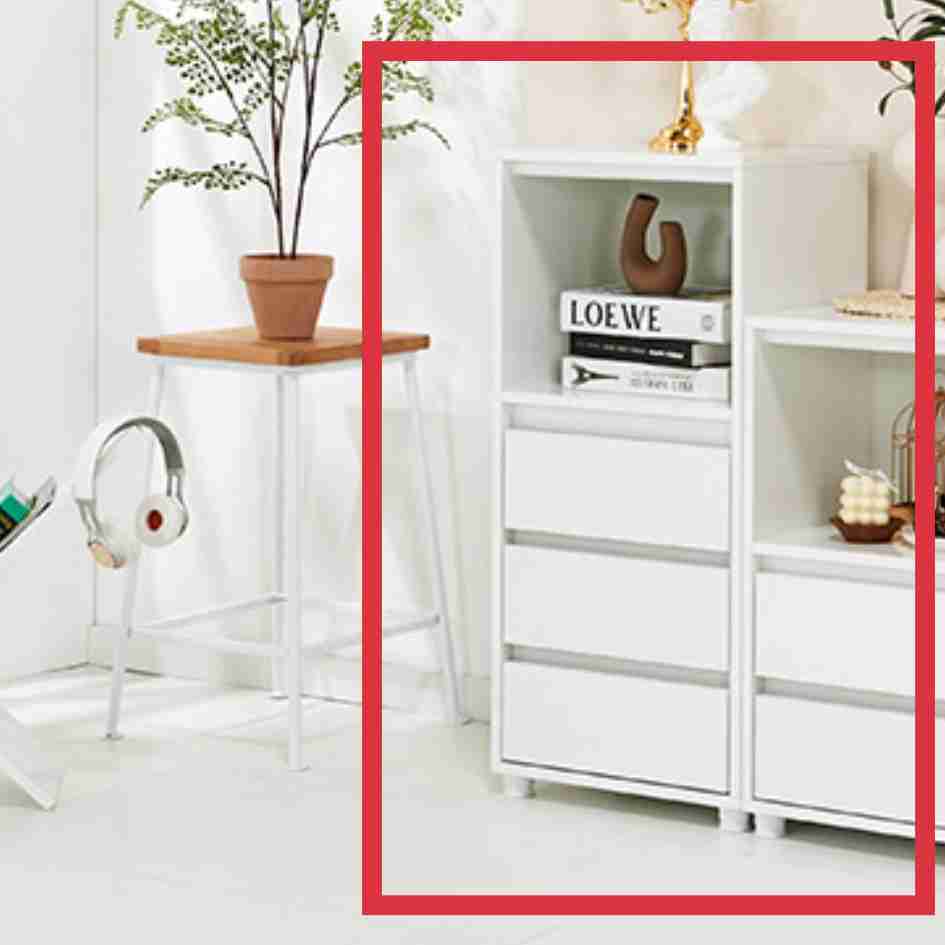 높은 협탁 400 화이트협탁 침대 옆 서랍장 수납협탁