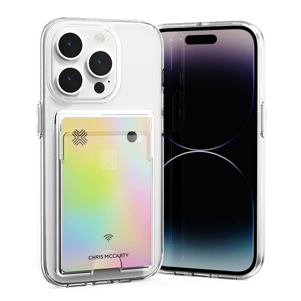 아이엠듀 변색방지 카드수납 케이스 2장 투명, 아이폰16 프로