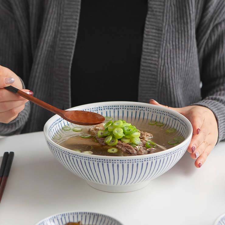 니코트 아오이 비빔기 온면기 탕기 떡국 덮밥그릇 세트 4P MADE IN JAPAN - 상세 이미지 2