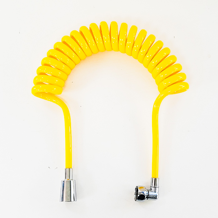국내산 꼬임방지 샤워호스 스프링 코일 360도 회전 특허 옐로우 3m, 1개
