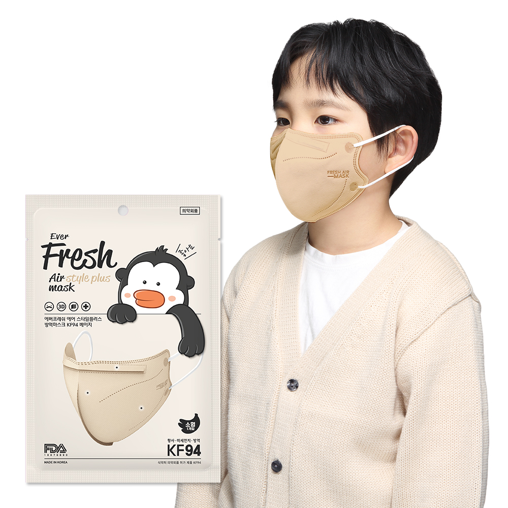 에버프레쉬 KF94 소형 에어 스타일플러스 마스크 컬러마스크 새부리형 10매