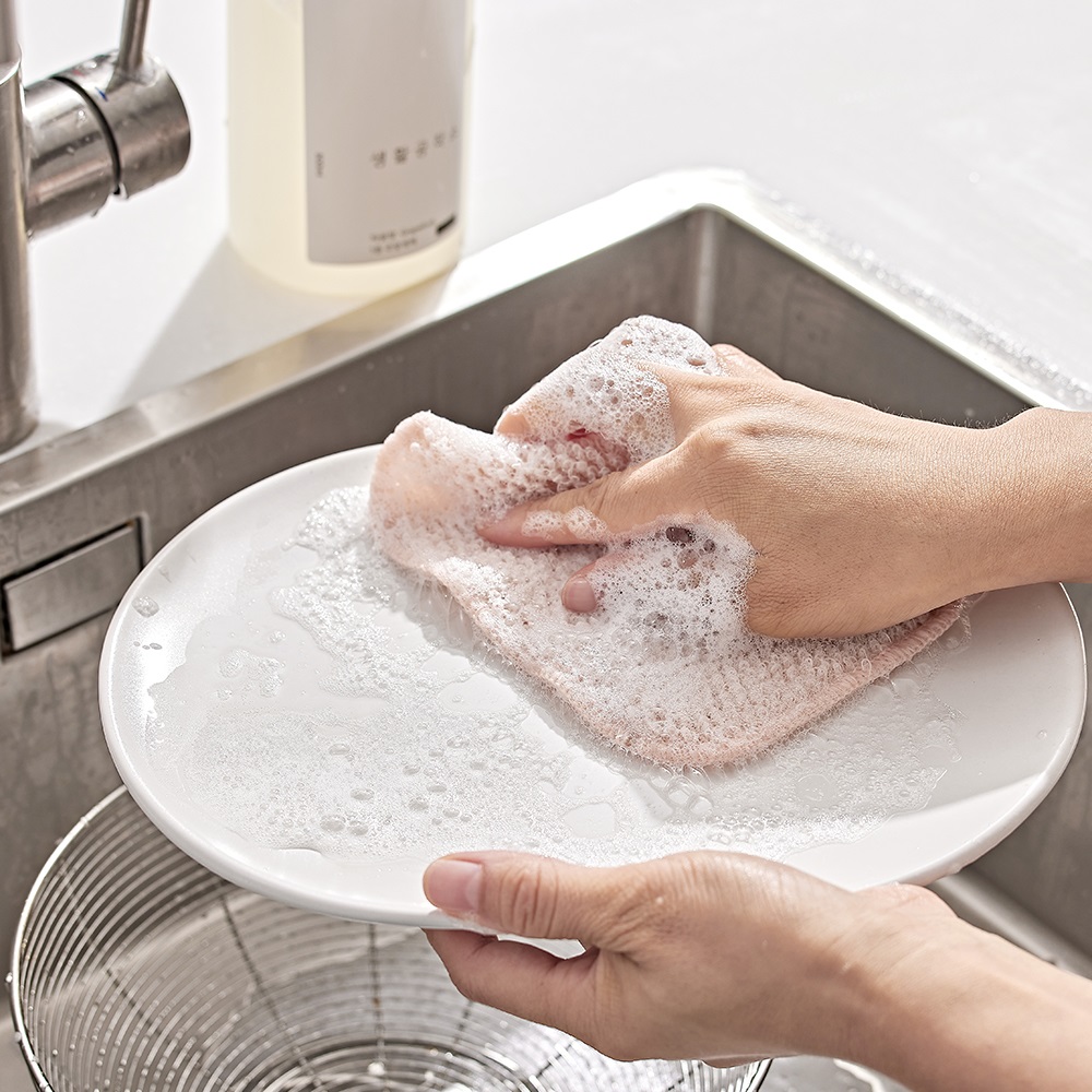 생활공작소 양면수세미 망사 주방수세미 4개 이미지 4