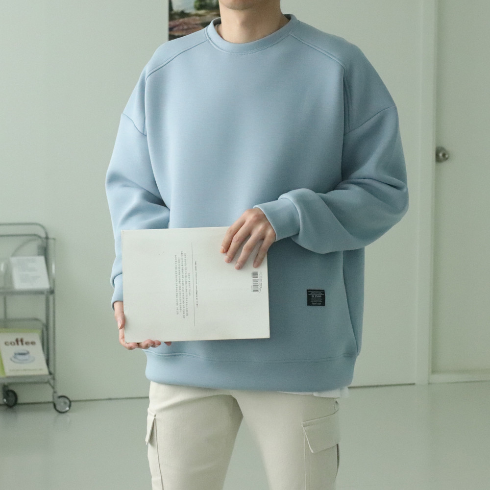 남자맨투맨 오버핏 나염 쭈리 남자기모맨투맨 이미지 2