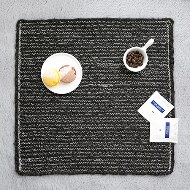 BUCHIDA 매트 사각 40x40 블랙 - 상품 이미지