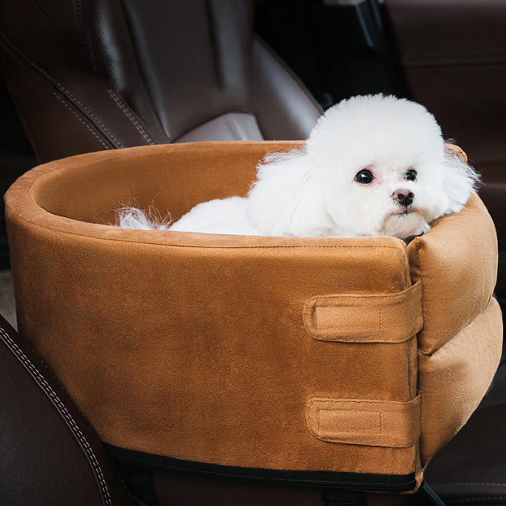 오토크루 프리미엄 스웨이드 애견 콘솔카시트 강아지카시트 AC-P01