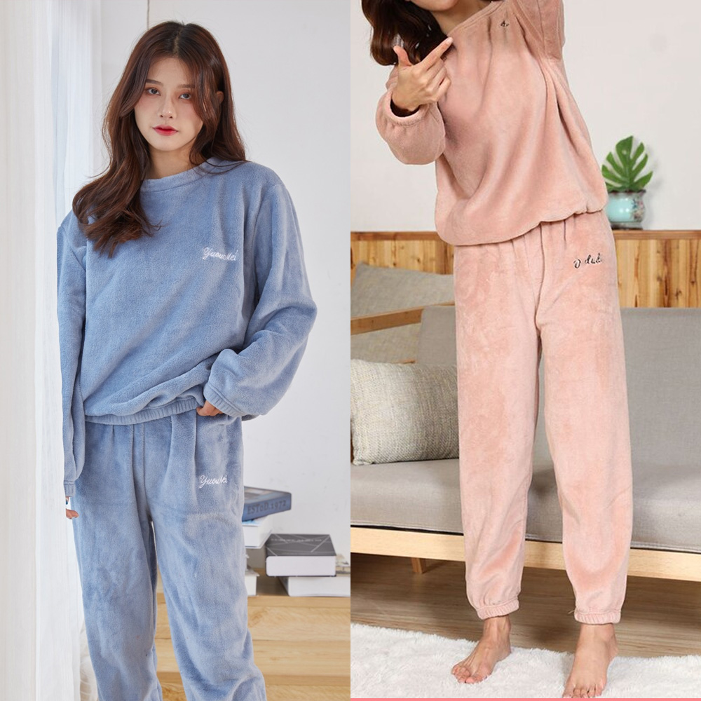 수면잠옷세트 홈웨어 극세사 수면바지 여성잠옷 - 상품 이미지