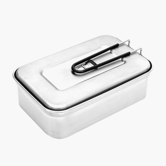 탑앤탑 메스틴 손잡이 사각반합 찜망 세트 스테인레스 경량 캠핑 반합 백패킹