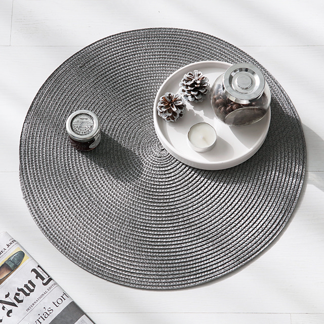 MAT 원형 테이블 매트 D38 KS1002DSM 다크브라운, 38cm