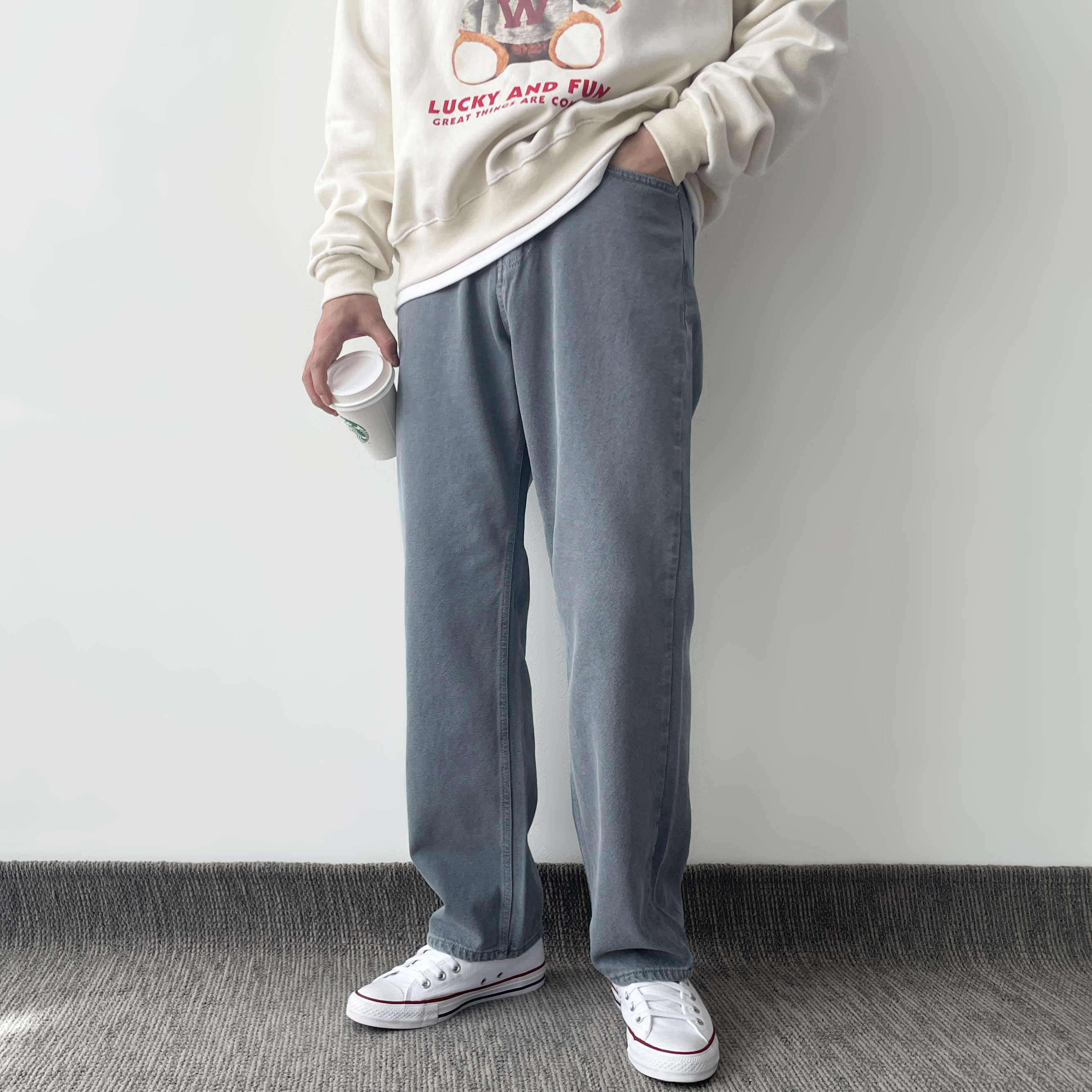 [마지막한장] 그레이진 남자일자청바지 이미지 2