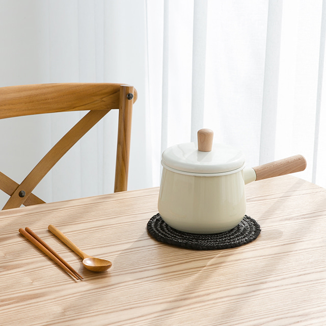 BUCHIDA 매트 원형 D20 블랙 블랙, 20cm