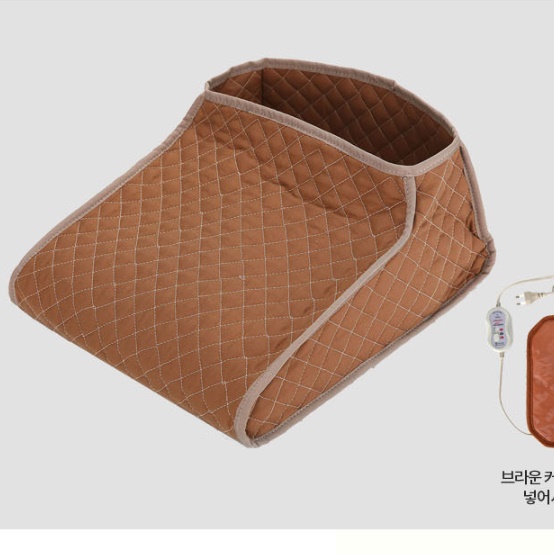 발보온용품 발목 온열기 발온열찜질기 브라운 베이직