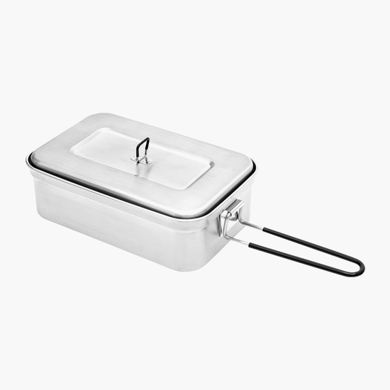 탑앤탑 메스틴 손잡이 사각반합 찜망 세트 스테인레스 경량 캠핑 반합 백패킹