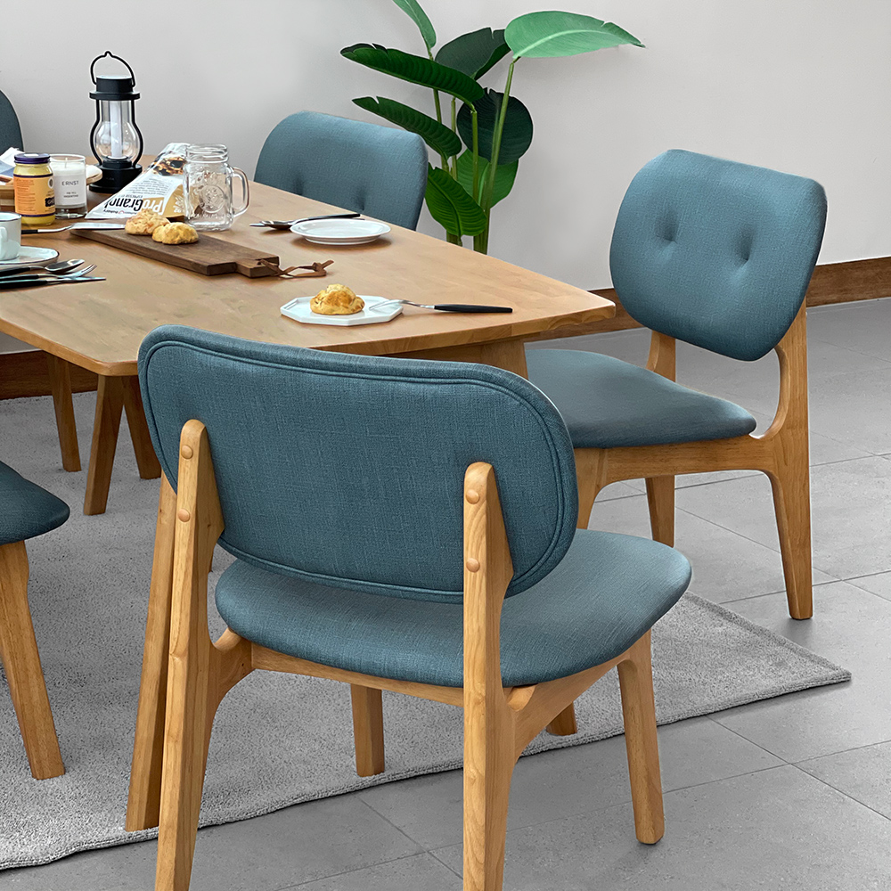 로포텐 올라 원목 6인용 식탁 세트 낮은 식탁 1700 의자3 벤치