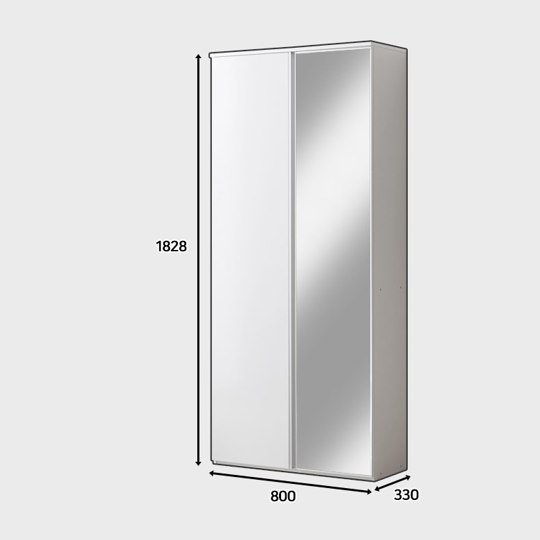 전신 거울 신발장 키높이 신발장 800 갤러리 업소용 아파트 신발장 - 상세 이미지 2