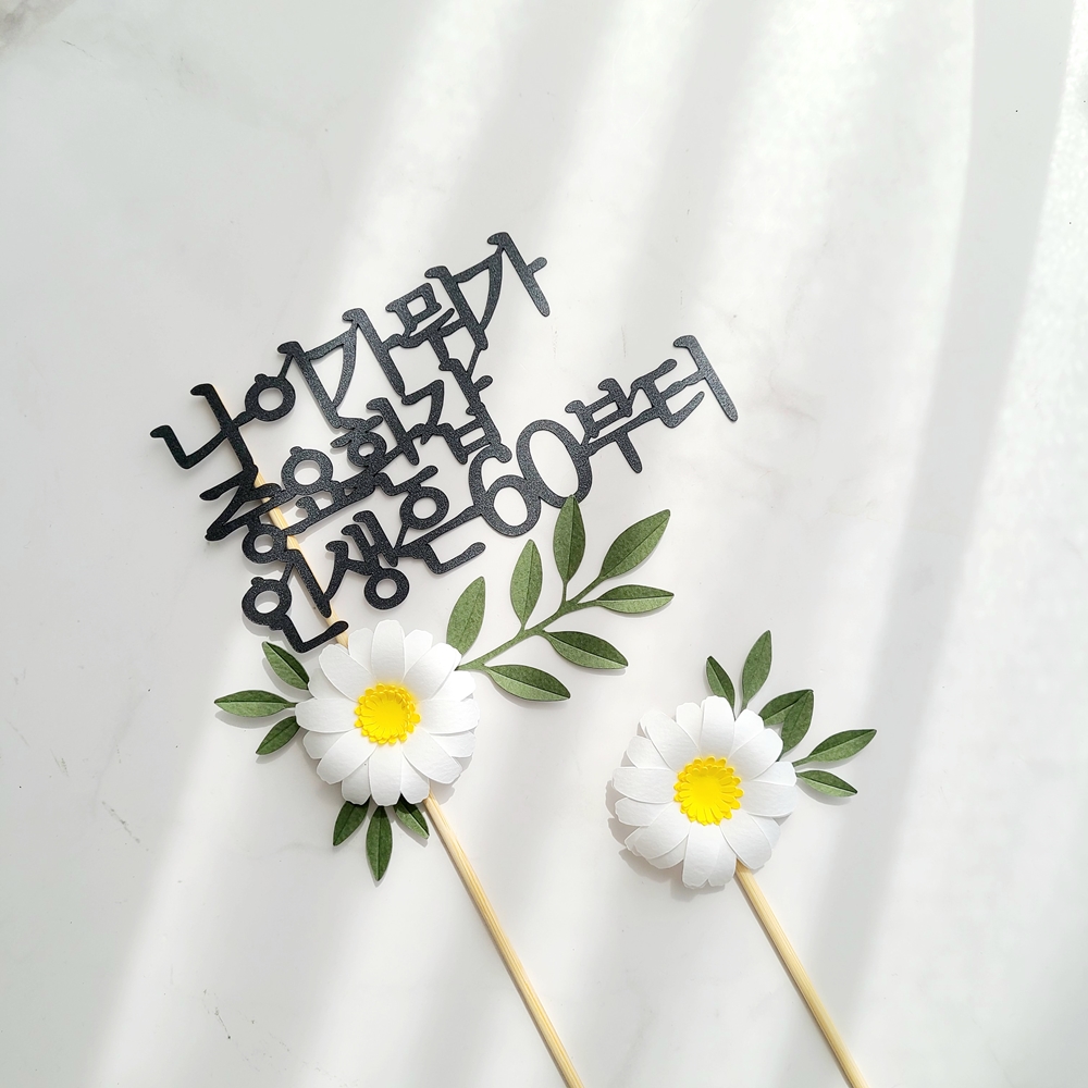 나이가뭐가 중요환갑 토퍼 생일 축하 문구 기념일 토퍼 제작 인생은60부터 제품 이미지