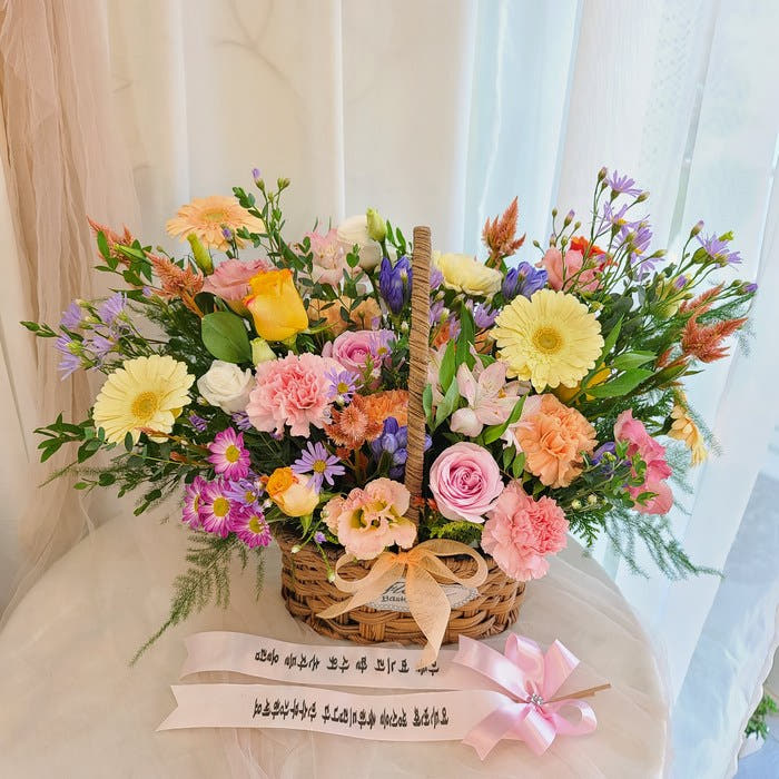 대형 꽃바구니 생화 꽃다발 가격 비교 Blossomy 대형 꽃바구니 생화 꽃다발