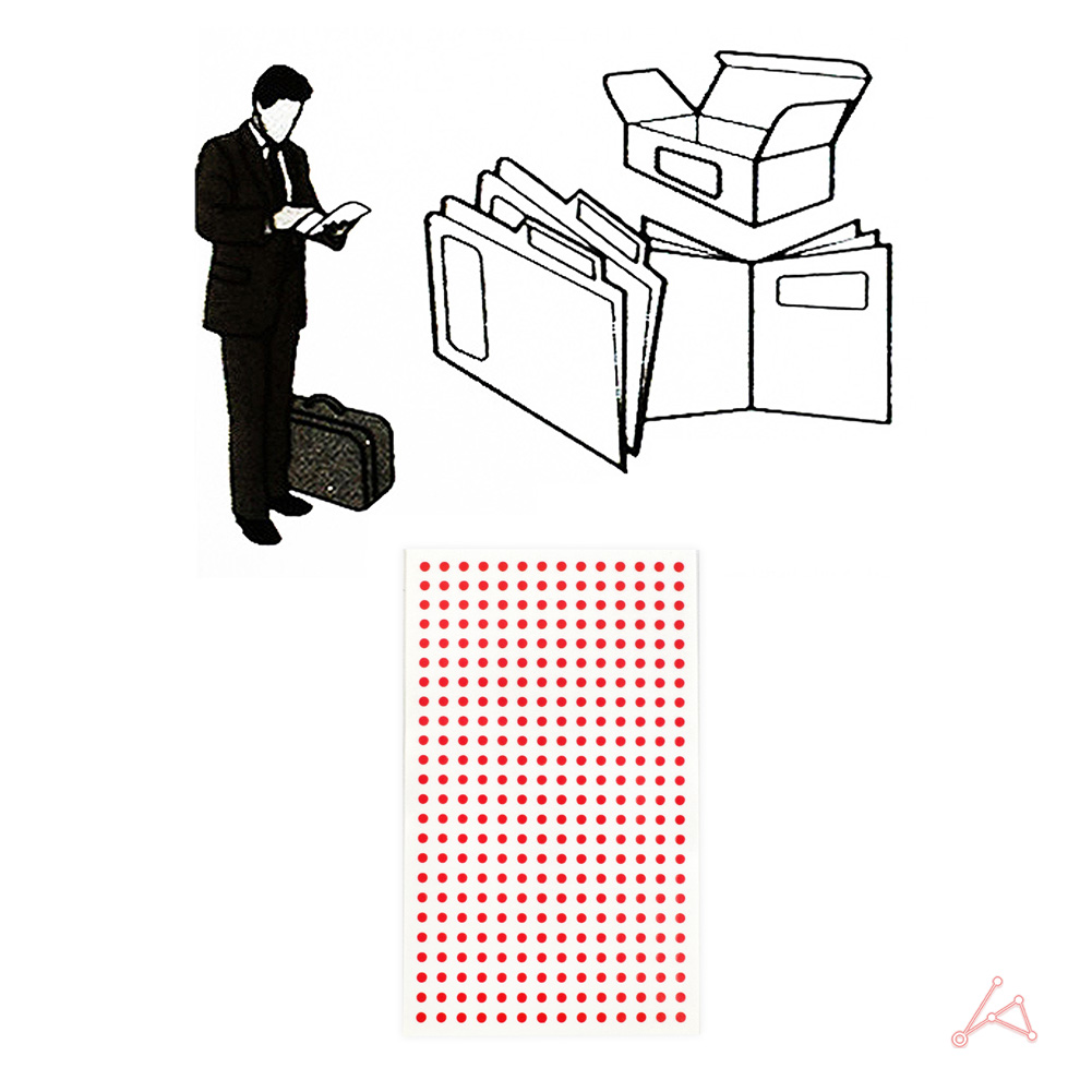 동그란 스티커 동그라미 무지 칭찬 투표 원형 빨강 6P - 상세 이미지 5