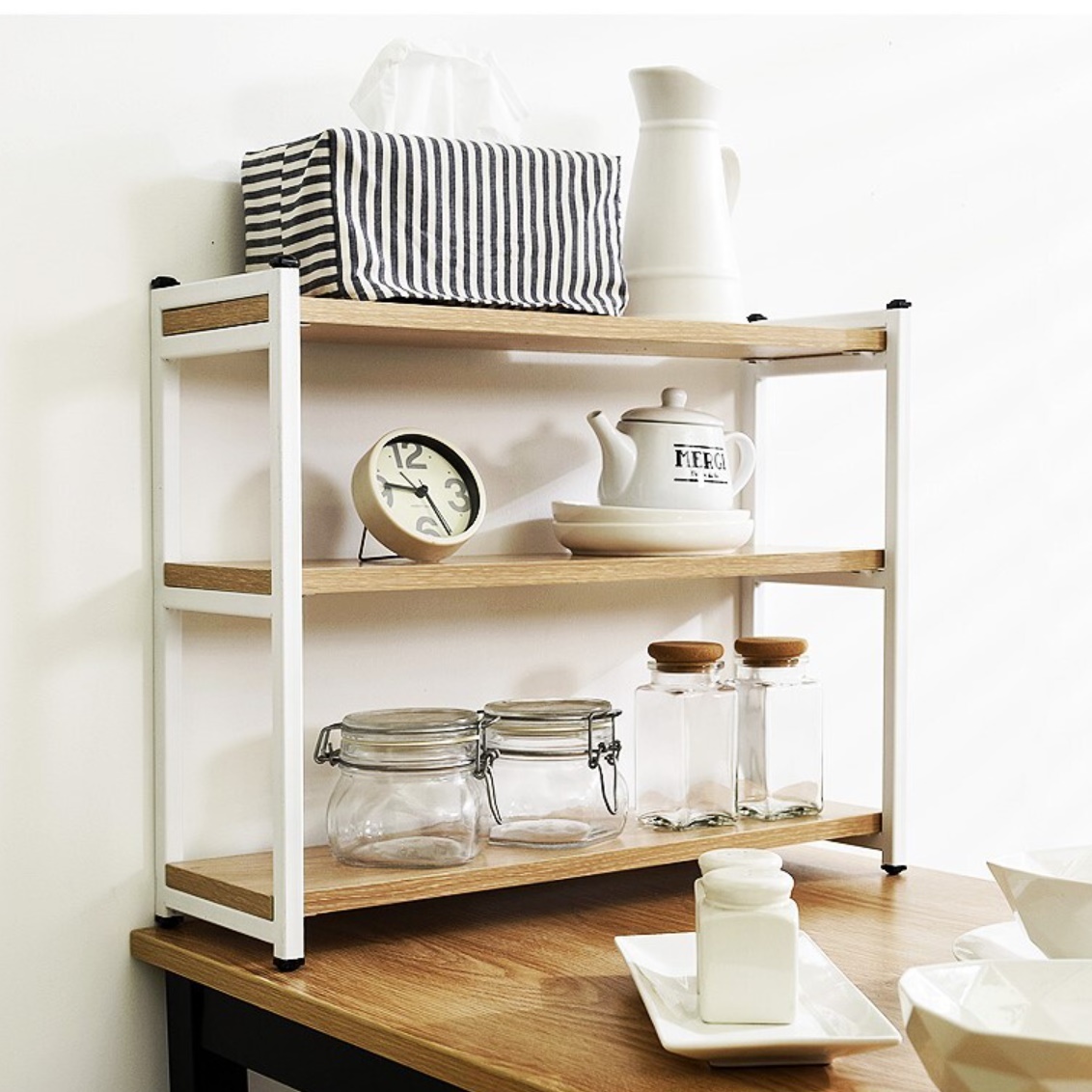 원목 화분 테이블 우드 화병 보조 테이블 선반 진열대 받침대 정리대 사이드 거실 벽 책상