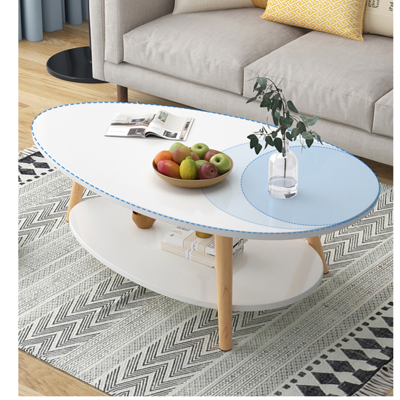 응접실 테이블 높은 쇼파 테이블 기능성 거실 테이블 거실용 탁자